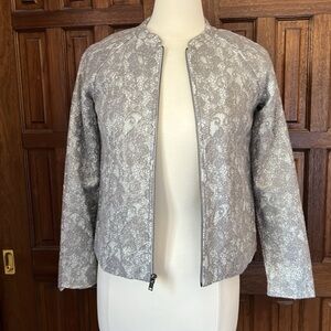 BANANA REPUBLIC Women's Glided Foiled Bomber Lace Jacket Size XS NWOT